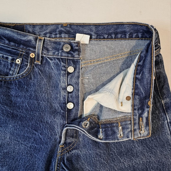 Levi's Men's Straight Jeans - Dark Blue - Picture 4 of 5